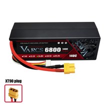 rc카부품 Varcs 4S 배터리 Lipo 14.8v 15.2v 높은 Volitage 5200mAh 6300mAh 60C 120C, 17 1PCS4S6800140CXT90