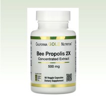 캘리포니아 골드 뉴트리션 꿀벌 프로폴리스 캐럽콩가루 추출물 농축액 500mg 90정, 1개, 농축액 500mg 베지 캡슐 90정
