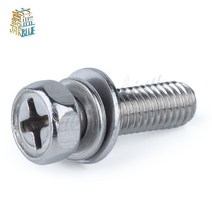특수볼트Gb9074.13 304 스테인레스 스틸 크로스 헤드 외부 육각 3 조합 나사 M4 M5 M6 M8 볼트 6 각 결합, 03 M5 50pcs_07 8mm