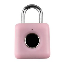 무타공 도어락 서랍 샷시문블루투스 호환 도어락 USB 충전 열쇠 없는 도난 방지 자물쇠 미니 휴대용 여, 분홍색