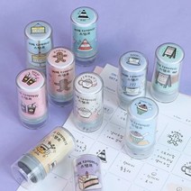 아이코닉 다이어리 스탬프 [다꾸 꾸미기 캐릭터 만년 자동 도장], 옵션 선택:23 포기하지 마
