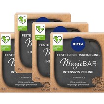 니베아 매직바 인텐시브 필링 솔리드 페이셜 클렌징 nivea 75g 4팩