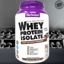 블루보넷 웨이 프로틴 아이솔레이트 내추럴 유청 분리 단백질 파우더 초콜릿 맛 924g