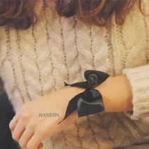 기타 바보사랑[하네진](핸드메이드) black ribbon elastic hair tie