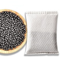 집 탈취 포름알데히드 제거용 활성탄 가방 결정질 탄소 KMnO4 냄새 제거 50g, White-50g, 4 사진, 1개