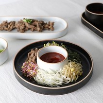 [∂LL7] 다옴 도자기 원접시 4color 택1p 도기식기 한식그릇 예쁜 반찬 찬기 메인 과일 한식기_h§eEA, §ff_화이트