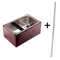 THE소울빈 커피 찌꺼기통 넉박스 바리스타용품, 커빙우드스텐넉박스세트+레터링세트