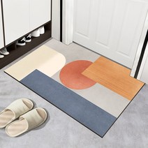 현관매트 고발포 엠보가죽 바닥매트 가정용 현관문 입문 패드 발판 침실 방수 미끄럼방지 세탁 면제 닦을 2188311122, zc 레드 오렌지색 년 대 -5-화이, 120X140