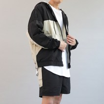 디벨로 남성용 캐주얼 배색 아노락 트레이닝복