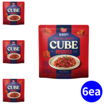 동원 참치 큐브 불닭덮밥소스 130g 6개 간편 덥밥 캠핑용 차박용 여행용 매운맛 매콤한맛 불닭 양념 볶음 우동 한끼 식사 밀키트 네모 큐브 간단 요리 집밥 자취생 요리 대용량