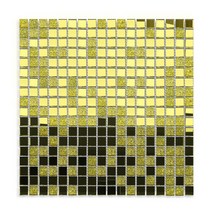 미러모자이크타일 크리스탈미니골드 금경1장, 접착식모자이크타일(1장)