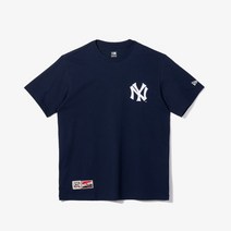 [국내정식매장] 뉴에라 티셔츠 MLB 쿠퍼스 타운 로고 뉴욕 양키스 미드나잇 네이비 13546456