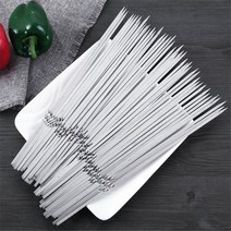 양꼬치기계 꼬챙이 묶음 바베큐 그릴 화로 전동 자동회전 10 20 30 pcs 스틱 바늘 스테인레스 스틸 플랫 포크 피크닉 도구 꼬치기구 요리 철 주방 고기 홀더, 10 개 l33 w3.77mm