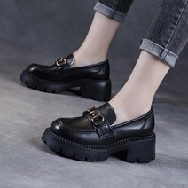 PLOVER 소가죽 통굽 스니커즈 여 2023년 단화 잉글리쉬 여성화 로퍼