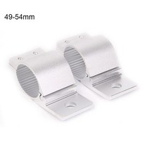 수입차 부품 1 쌍 자동 튜브 황소 막대 LED 브래킷 Offroad SUV 자동차 범퍼 Bullbar 라운드 롤 케이지 HID 작업 빛 홀더 클램프 40-45mm 49-54mm, [04] M Silver