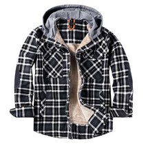 남성플리스자켓 겨울 캐주얼 격자 무늬 FleeceThickened 따뜻한 남자 코트 남자