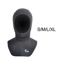남녀공용 네오프렌 잠수복 다이빙 후드 캡 서핑 수상 스포츠용 보온 5mm, 02 M