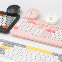 도서관/사무실용 저소음 무선 키보드마우스 / 세트 업무용 컴퓨터 회사 사무용 저렴한, 화이트