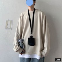 가바바 남성 빅사이즈 맨투맨 착시현상 티셔츠 오버핏 긴팔티 G54092