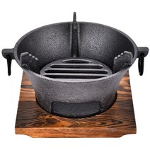 무쇠 화로 바베큐 숯불 그릴 주물 업소용 가정용 캠핑, 옵션02) 외경27cm