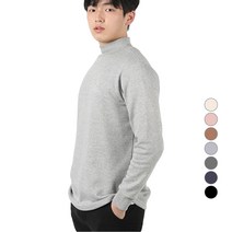 아우라큐 기모 반목티 무지 반목폴라 목폴라 빅사이즈 터틀넥 긴팔 티셔츠