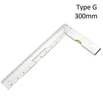 측정 게이지 스퀘어 각도 알루미늄 사각형 눈금자 직각 회전 눈금자 목공 도구 학생, 수평 300mm, 07 Horizontal 300mm