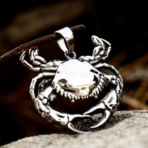 패들 킥판Beier 316L 스테인리스 스틸 클래식 문어 게 펜던트 펑크 고래 상어, 08 Crab Pendant