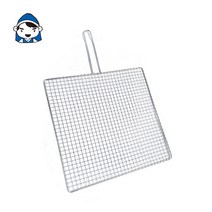 갑도리 국내산 스텐손잡이 사각석쇠 400x400mm, 스텐 손잡이