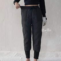 여성 겨울골프복 패딩 조거팬츠 방한 바지 할로