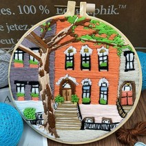 초보자를 위한 풍경 DIY 자수 키트, 1, N