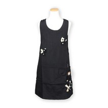 디앤아이 여성 원피스형 인형 앞치마 넉넉한 주머니공간 간편한 착용 옆단추형, 검정