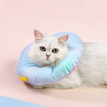 미우프 강아지 고양이 넥카라 상처보호 중성화 쿠션 깔대기, 파우더 핑크, 도넛