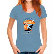 서핑 바디 보드 서프 오그모어 티셔츠 70s 스타일 바이 더 씨 레트로 스포츠 보드 탑 여름 빈티지 인디 힙, 18 WoMen Haze blue_03 S