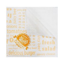벅스웨이 햄버거포장지 L자형 20cm, 1g, 50장