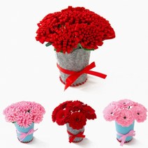 민화샵 펠트 화분 카네이션 만들기/만들기재료, 뾰족잎핑크