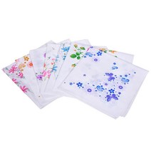 Eurovision : 순면 정사각형 꽃프린팅 이중가제손수건 결혼식답례품 : Good Luck