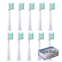 구강세정기 DR BEI C1 관리 치아 칫솔 액션 브러시 헤드 전기 교체 듀퐁 10pcs, 10pcs Green Floss