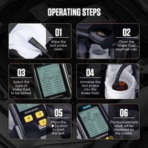 AUTOOL AS502 브레이크 유체 테스터 자동차 오일 DOT3/DOT4/DOT5.1/ENV4/ENV6 ATE/TRW/BOSCH/MOBIL과 호환 가능, [01] Brake Fluid Tester, 01 Brake Fluid Tester