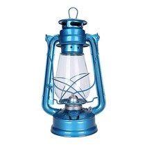 31cm 레트로 등유 램프 말 지중해 스타일 장식 캠핑 걸이식 청동 색, 03 Blue 31cm
