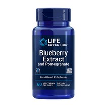 라이프익스텐션 블루베리 추출물 앤 석류 60 베지캡슐, 1개, 60정