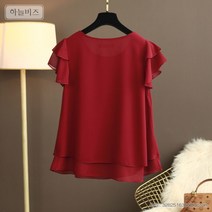 블라우스 여름 반팔 상의 티셔츠 루즈핏 뉴타임즈 C21 D792V136