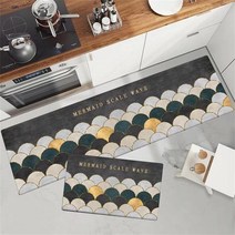 층간소음 매트 아파트 주방 바닥 매트 침실 거실 긴 침대 옆 러그 복도 부드럽고 세탁 가능한 카펫 미, 21 25_04 50cmx80cm 1pc