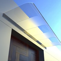 투명 어닝 빗물받이 차양 투명 지붕 처마 차면시설, I 400x1000 매트-파사드 설치