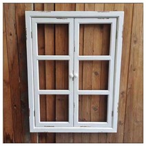 덧창 소품샵 카페 이중창 갤러리 창틀 페이크 창문, 화이트 L-70x90