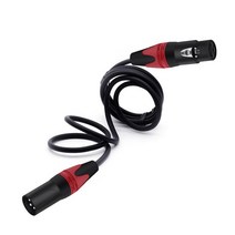 3Pin 잭 XLR 케이블 남성여성 OFC 차폐 마이크 믹서 증폭기 무대 조명 연장 코드 1m 2m 3m 5m 8m, 04 Red_04 2m