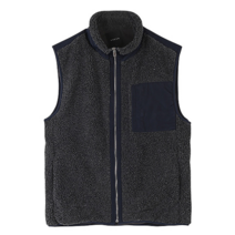 앤듀 유니 시어링 플리스 레귤러 하이넥 집업 베스트 O194VT020P