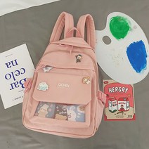 대학생책가방 여성 여름 중학교 오리지널제작 보이핏 볼륨 솔리드 무지 백팩 고등학교 큐트 2592758892