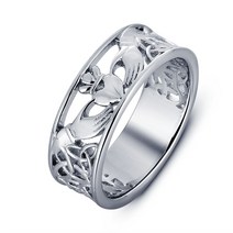 925 스털링 실버 아 claddagh 반지 여성을 핸드 러브 하트 크라운 웨딩 약혼 zilver ring best friend r014s