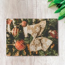 크리스마스 디자인 강화 유리도마 항균 플레이팅 도마, DESIGN_10, 소(28x20)