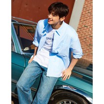 지오다노 NEW 차은우 오버핏 옥스포드 셔츠043503 10칼라